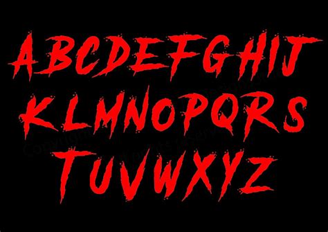 Scary text - Unleash your inner horror with our selection of free, spine-chilling fonts. Perfect for creating a creepy atmosphere in your projects, our fonts are sure to give your audience the heebie-jeebies. Get your creative juices flowing and let your imagination run wild with our spooky selection of fonts. 